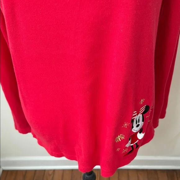 Disney Red Long Sleeve V-Neck Top - Picture 13 of 16